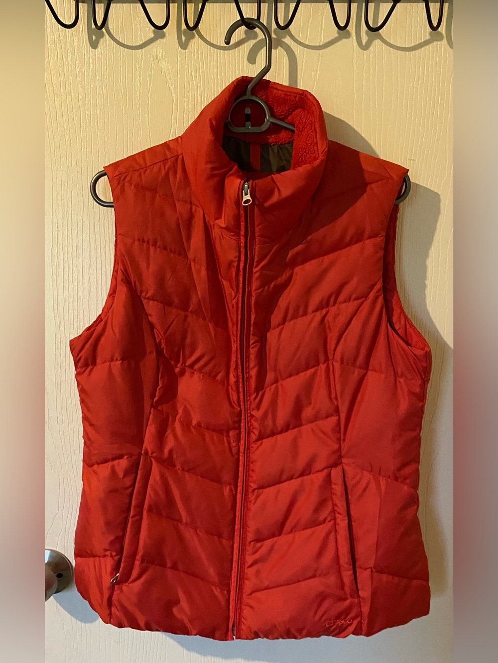 Eddie Bauer Red Quilted Puffer Vest